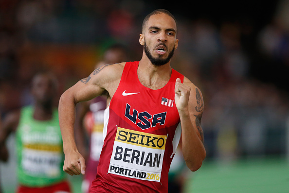 Boris Berian of the United States competes in the Men's 800 Metres Final during day three of the IAAF World Indoor Championships at Oregon Convention Center on March 19, 2016 in Portland, Oregon.