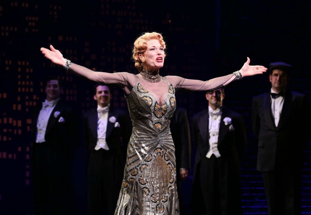 Marin Mazzie during the Broadway Opening Night Performance Curtain Call for ''Bullets Over Broadway'."