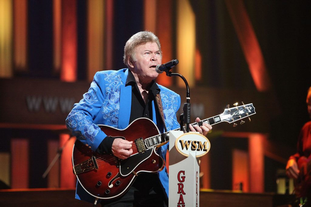 Roy Clark performs during the Grand Ole Opry 85th birthday bash at the Grand Ole Opry House on October 9, 2010 in Nashville, Tennessee.