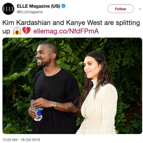 tweet of Elle Magazine's since-deleted click bait tweet, enticing readers to register to vote