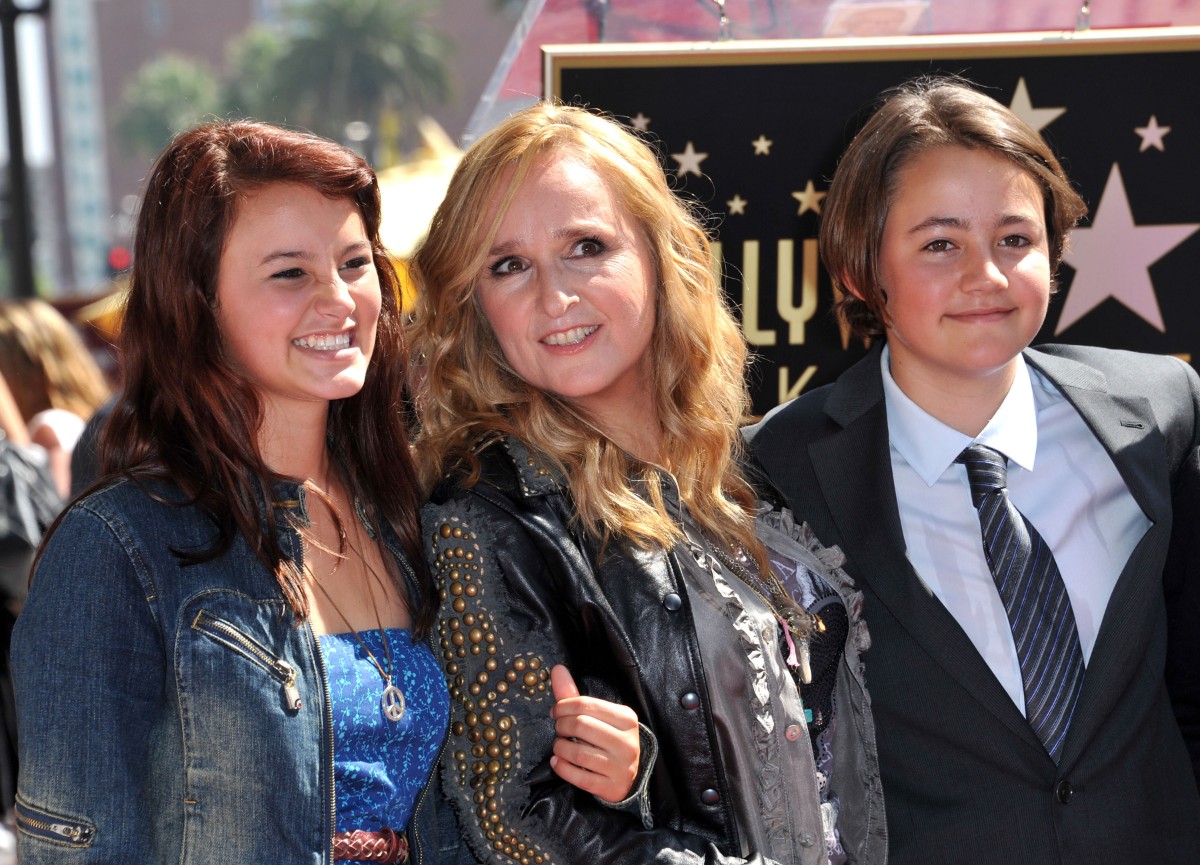 September 27, 2011 shows singer Melissa Etheridge (C) posing with her son Beckett (R) and her daughter Bailey during her Walk of Fame ceremony held at the Hard Rock cafe in Hollywood