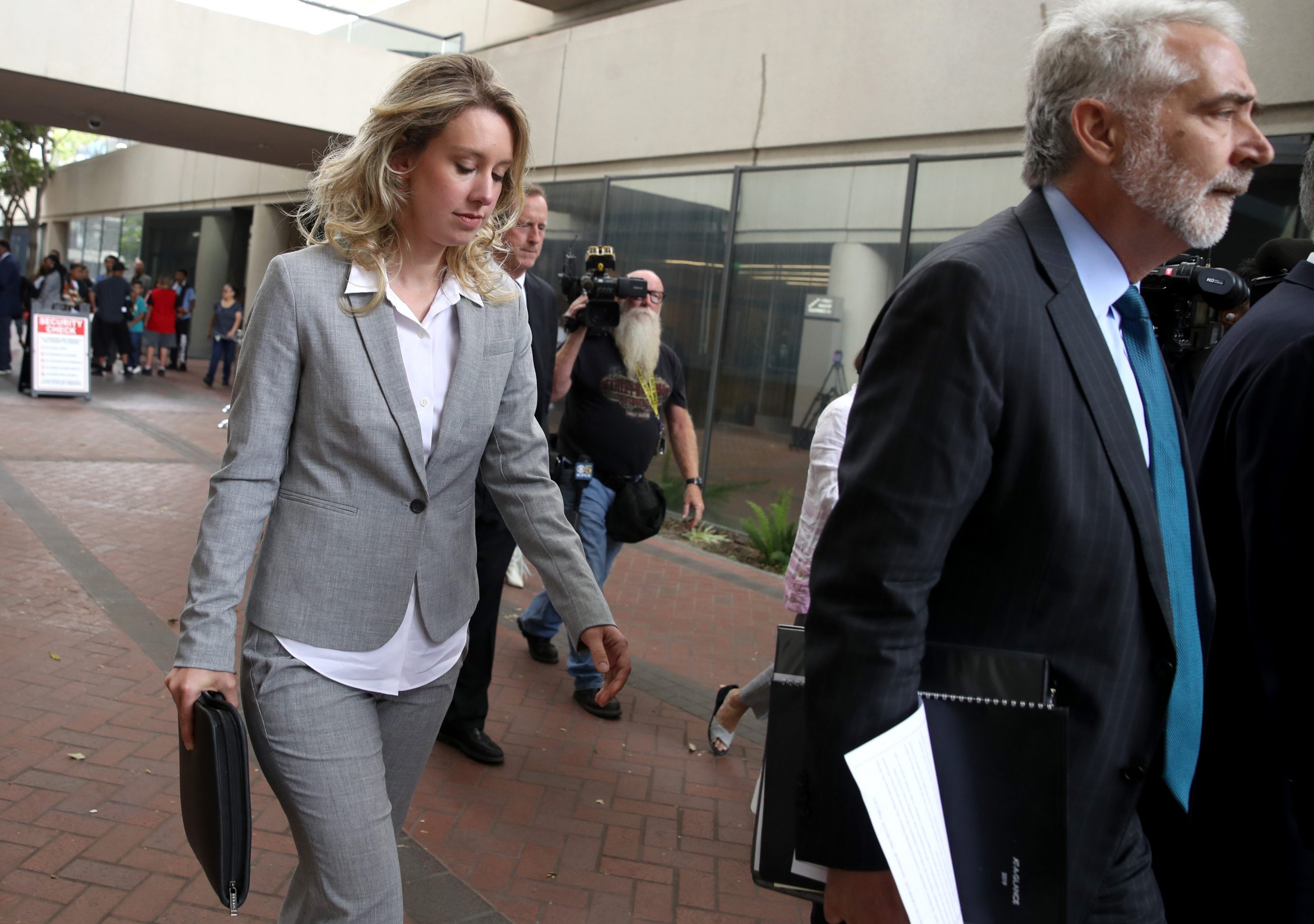 Former Theranos founder and CEO Elizabeth Holmes leaves the Robert F. Peckham U.S. Federal Court on June 28, 2019 in San Jose, California.